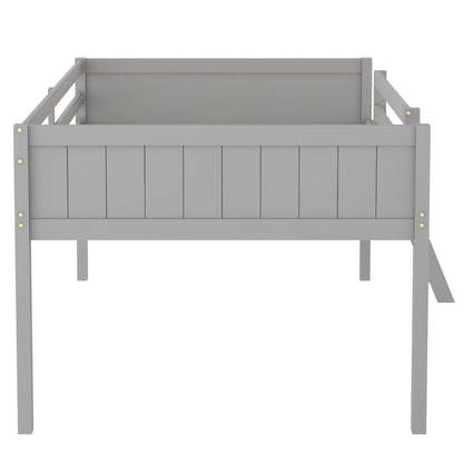 Low Loft Bed With Adjustable Ladder