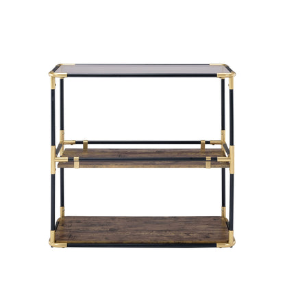 Heleris - Console Table - Smoky / Black / Gold