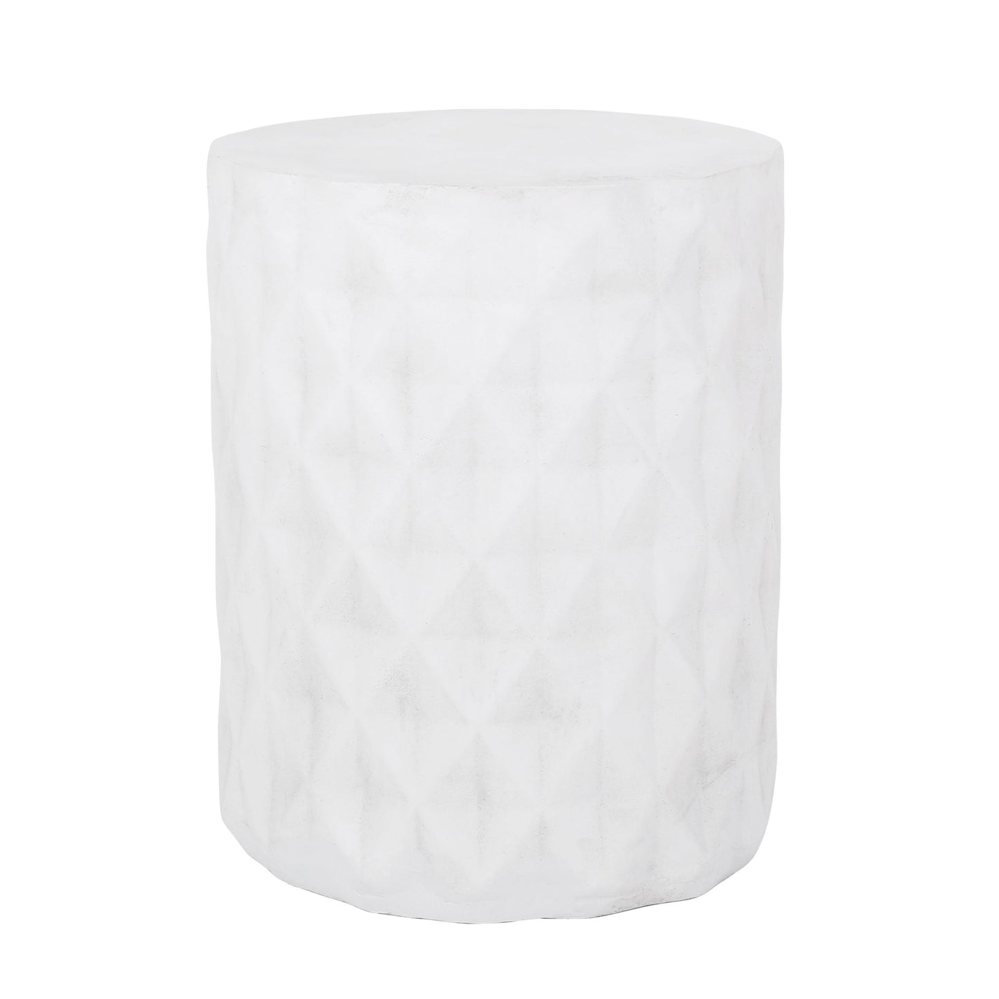 Outdoor Lightweight Concrete, Side Table - Antique White