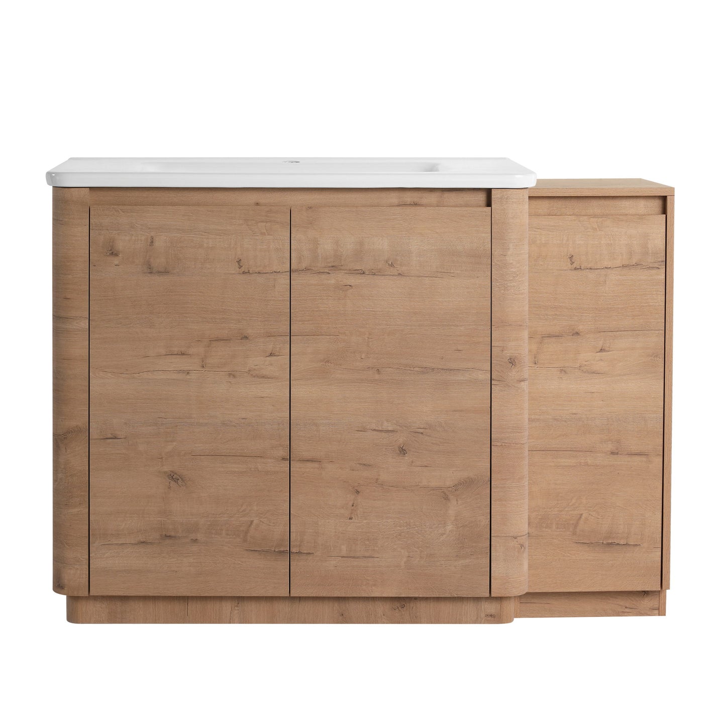 Freestanding Bathroom Vanity With Sink, 1 Small Storage Cabinet, Soft Close Door