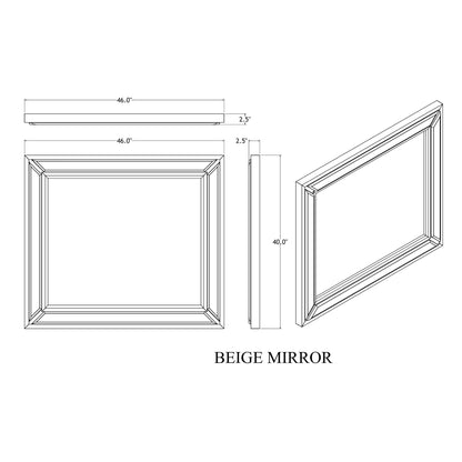 Ciara - Upholstered Mirror - Beige