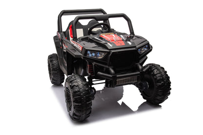 12V7A*1 30W*4 Four-Wheel Drive Seat One Button Start, Forward And Backward, High And Low Speed, Music, Front Light, Power Display, Two Doors Can Open, 2.4G R / C, Seat Belt Four Wheel Absorber