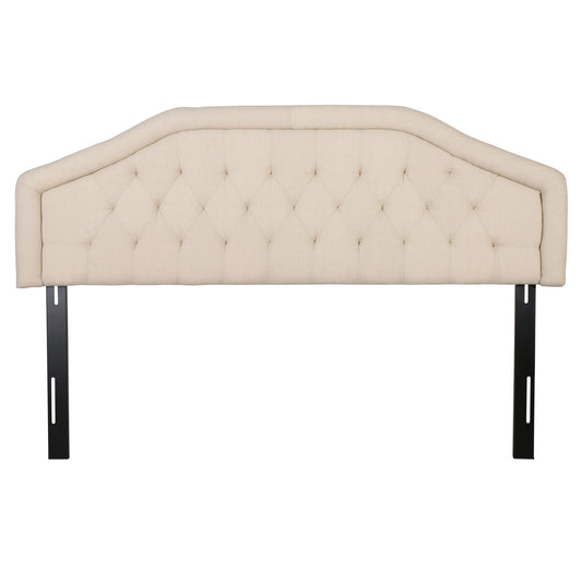 Angelica - Adjustable King / California King Tufted Headboard - Beige