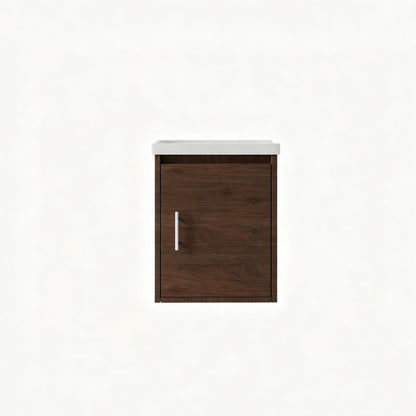 Floating Bathroom Vanity Combo, Wall Mounted Cabinet With Sink & Soft Close Doors For Small Bathrooms