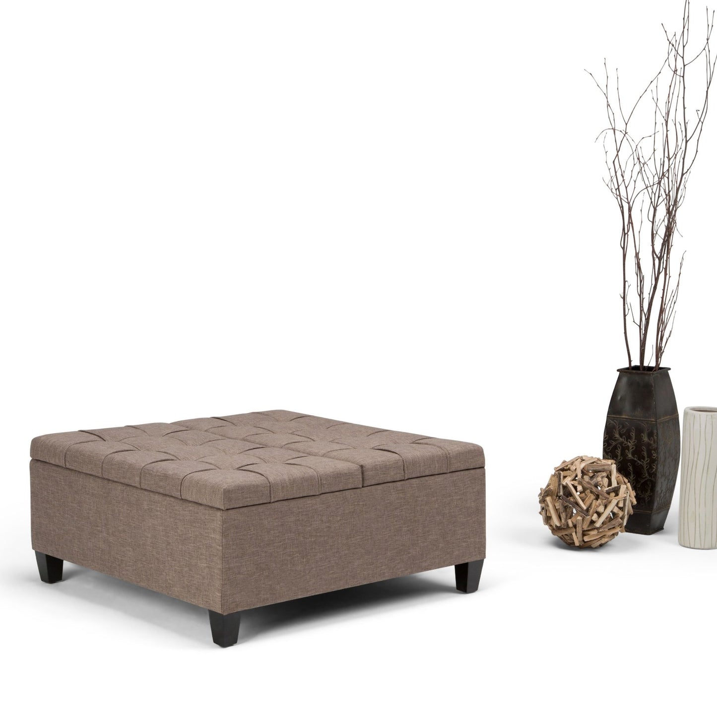 Harrison - Coffee Table Storage Ottoman - Tanners Brown