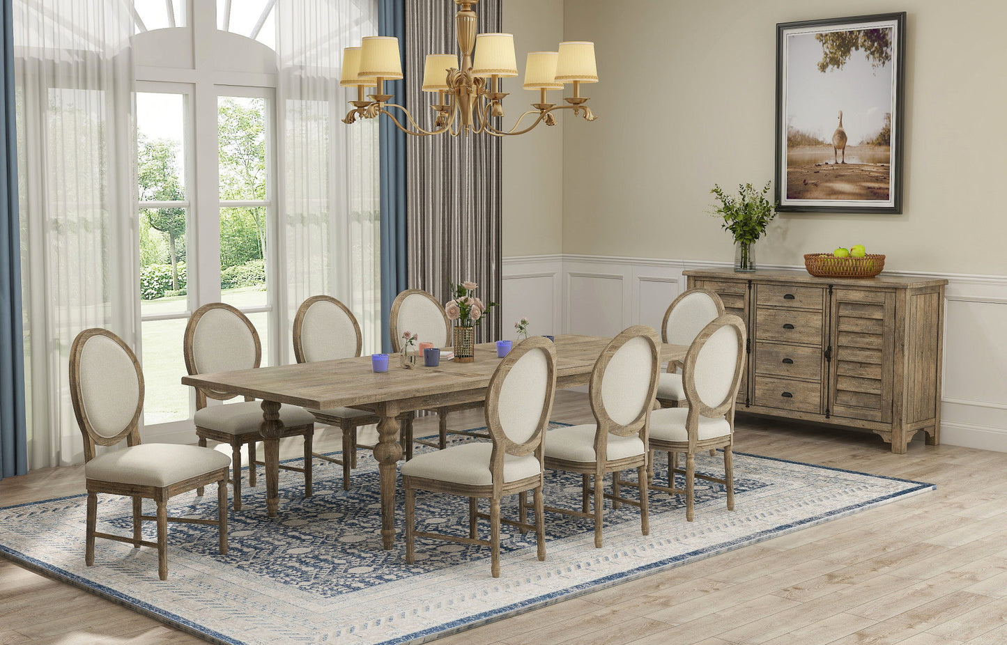 Butterfly Leaf Dining Table - Taupe