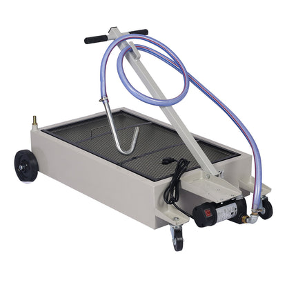 High Impact Polypropylene 20 Gallon Low Profile Oil Drain With Pump Steel - Gray