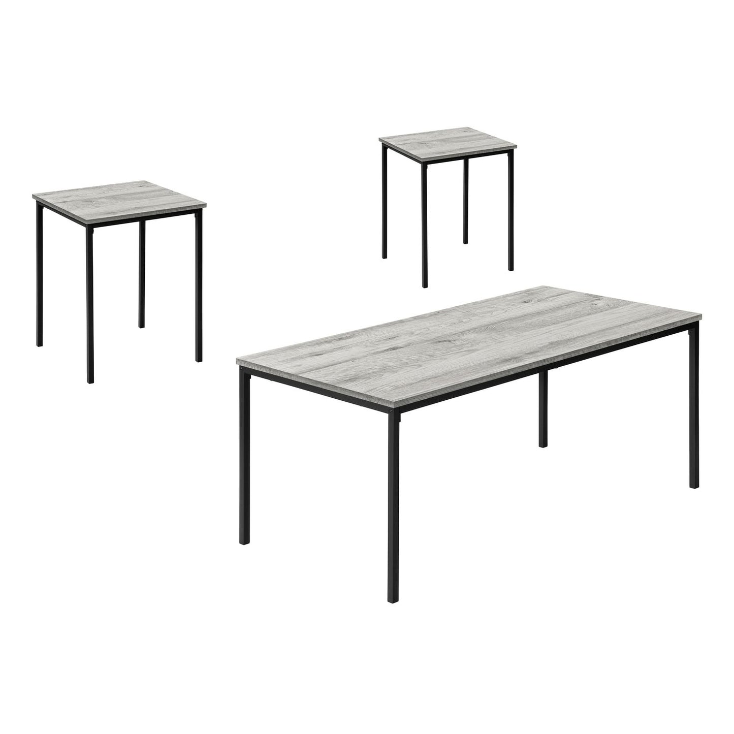 Table Set, Coffee, End, Contemporary, Modern (Set of 3)