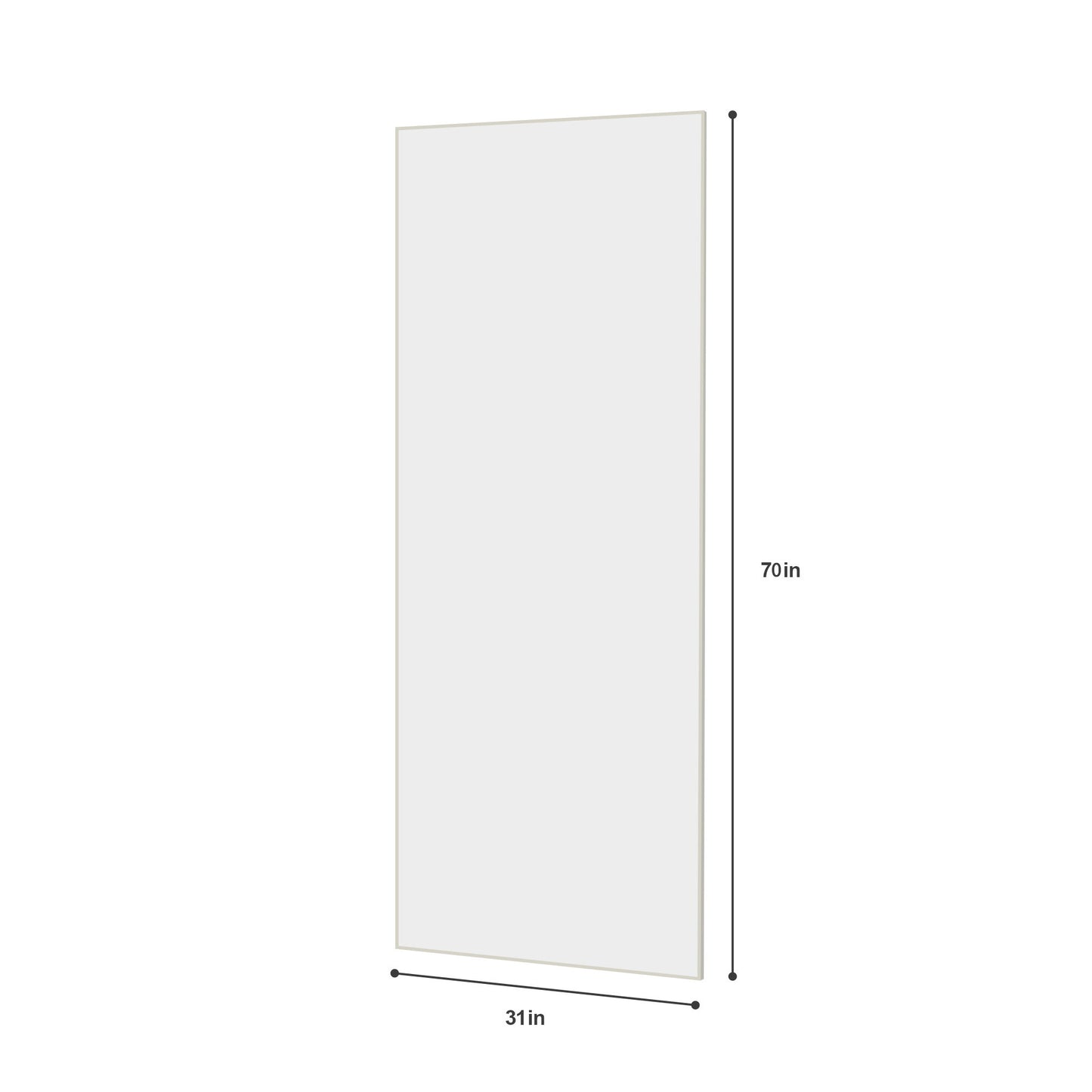 Modern Full Length Mirror With High Definition Shatter Proof Glass And Aluminum Alloy Frame