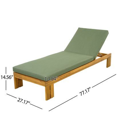 Outdoor Chaise Lounge With 5 Position Adjustable Backrest