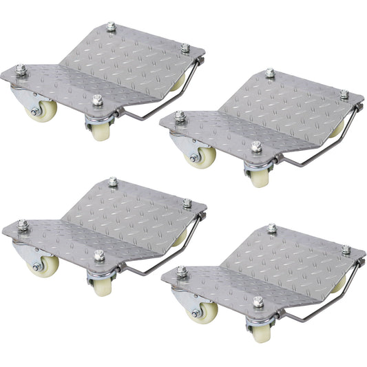 Heavy Duty Car Dolly Set, 6000Lbs Capacity, Metal Construction - Gray