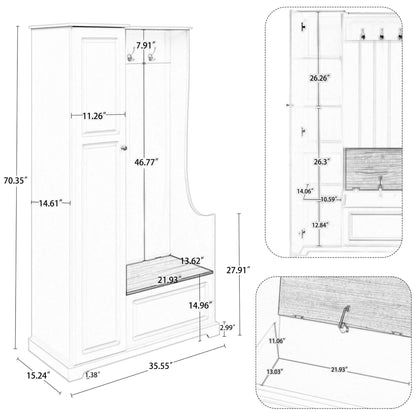 Hall Tree With Flip Up Bench