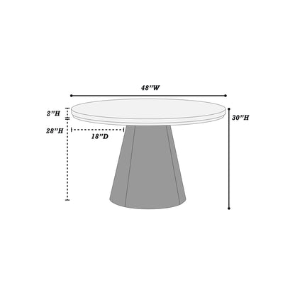 5 Piece Round Dining Set With With Chairs - Black / White
