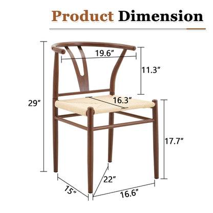 Wesborn - Y Shaped Medieval Armchair For Dining Table (Set of 2) - Brown