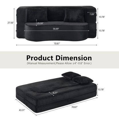 Modern Floor Sofa With 4 Pillows