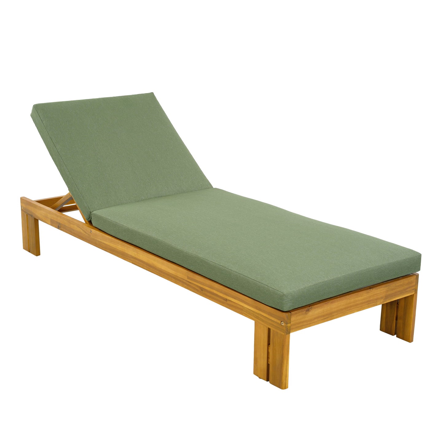 Outdoor Chaise Lounge With 5 Position Adjustable Backrest