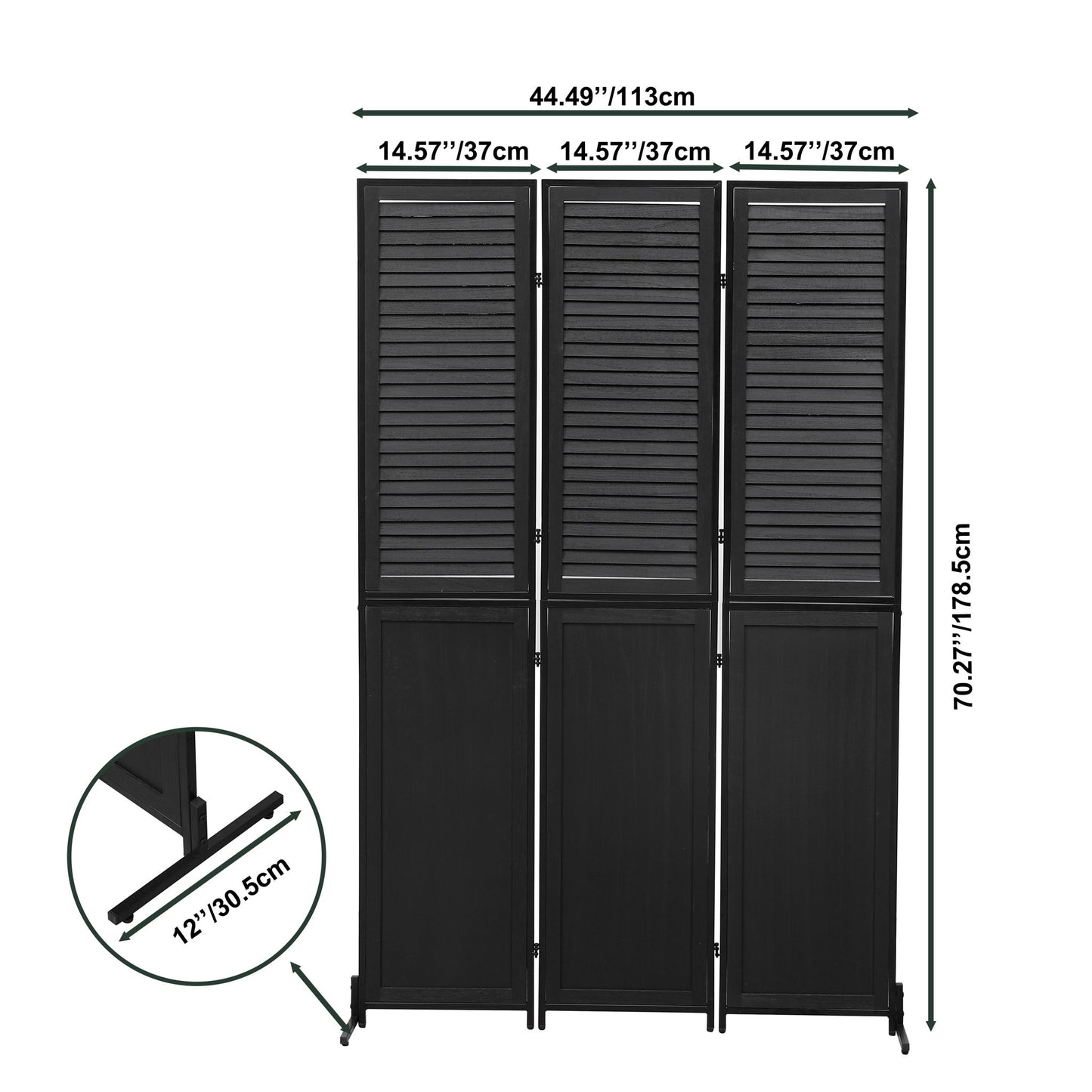 Rustic 3 Panel Room Dividers And Folding Privacy Screen