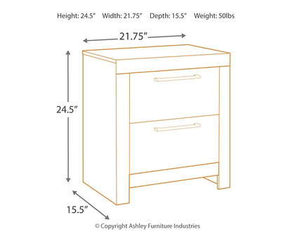 Ashley Express - Derekson Two Drawer Night Stand