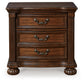 Lavinton King Poster Bed with Mirrored Dresser and Nightstand