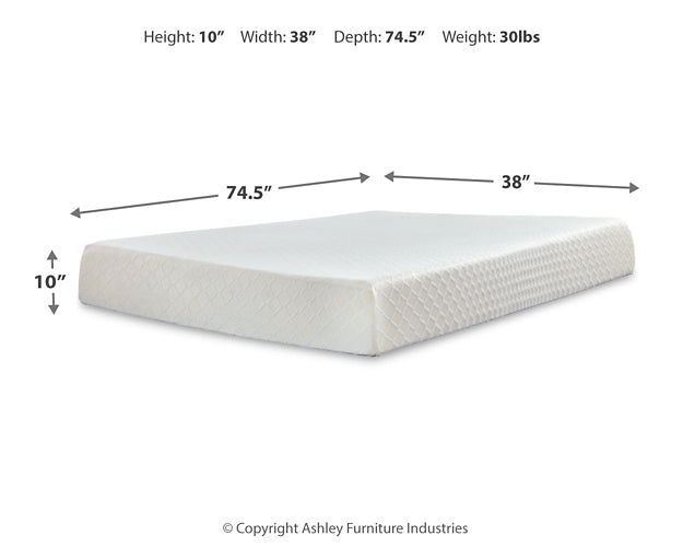 Ashley Express - 10 Inch Chime Memory Foam  Mattress
