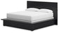 Londer California King Panel Bed with Mirrored Dresser and Nightstand