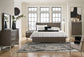 Arkenton King Panel Bed with Mirrored Dresser, Chest and Nightstand
