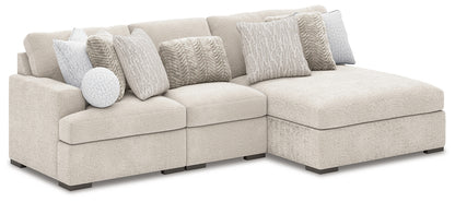 Cuddle Plush 3-Piece Sectional with Chaise