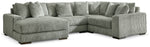 Lindyn 4-Piece Sectional with Chaise Fog