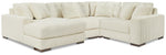 Lindyn 4-Piece Sectional with Chaise Ivory