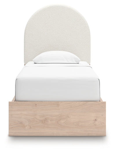 Arloster Twin Upholstered Panel Bed with Storage