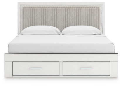 Zuraleus King Upholstered Panel Platform Storage Bed