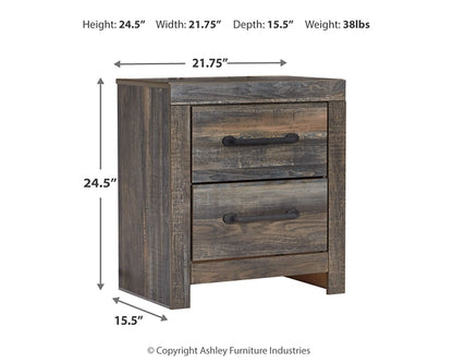 Drystan Queen Panel Headboard Bed with Mirrored Dresser, Chest and Nightstand