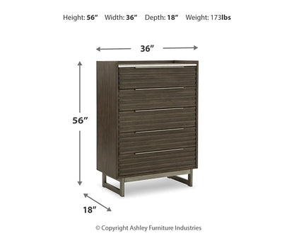 Arkenton King Panel Bed with Mirrored Dresser and Chest