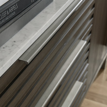 Arkenton California King Panel Bed with Mirrored Dresser and Chest