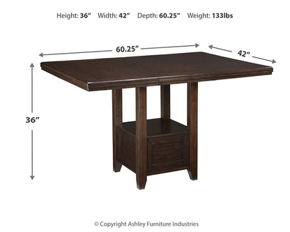 Ashley Express - Haddigan Counter Height Dining Table and 6 Barstools
