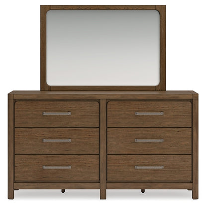 Cabalynn King Panel Bed with Storage with Mirrored Dresser, Chest and Nightstand