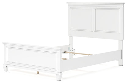 Fortman Full Panel Bed with Mirrored Dresser and Chest