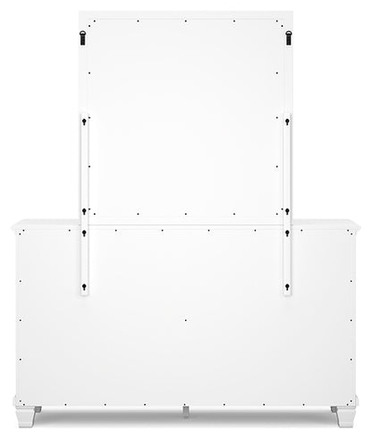 Fortman Full Panel Bed with Mirrored Dresser