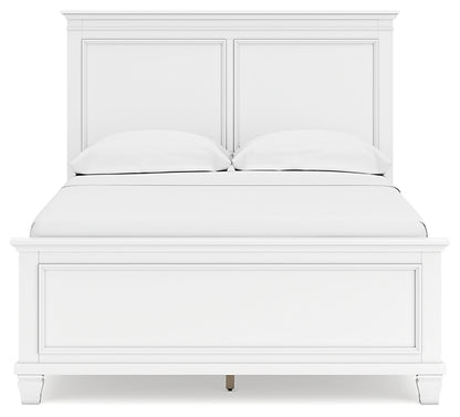 Fortman Full Panel Bed with Mirrored Dresser