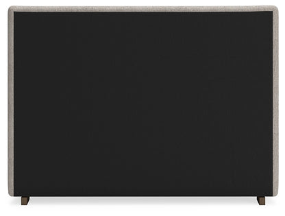 Cabalynn Queen Upholstered Bed with Mirrored Dresser and Chest