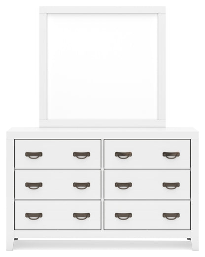 Binterglen Queen Panel Bed with Mirrored Dresser, Chest and Nightstand