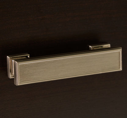 Covetown Queen Panel Bed with Mirrored Dresser, Chest and Nightstand