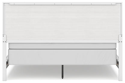 Binterglen California King Panel Bed with Mirrored Dresser, Chest and Nightstand