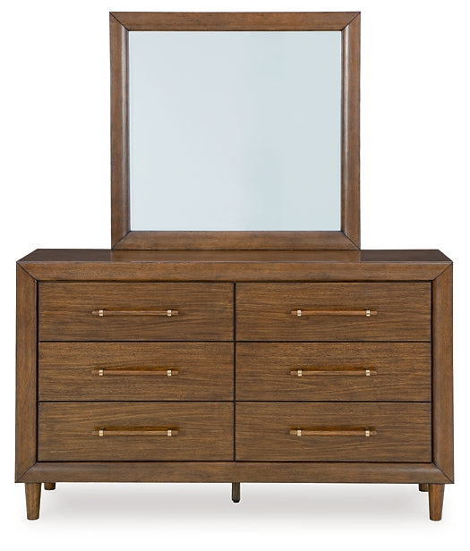 Lyncott California King Upholstered Bed, Dresser, Mirror, Chest and Nightstand