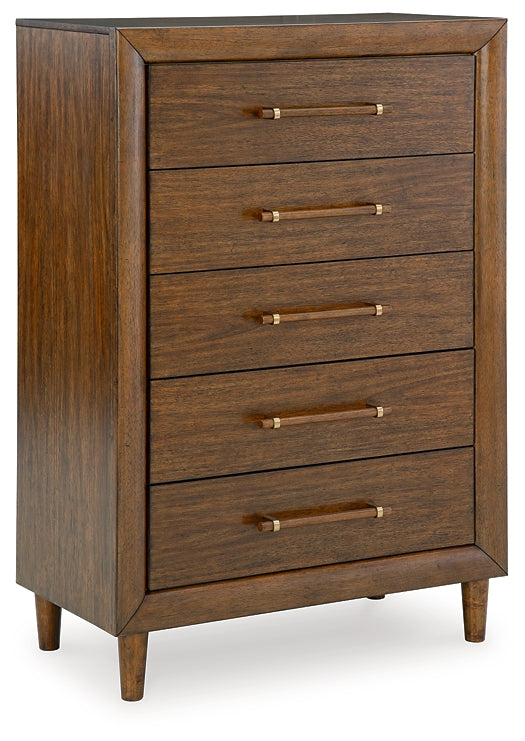 Lyncott King Upholstered Bed, Dresser, Mirror, Chest and Nightstand