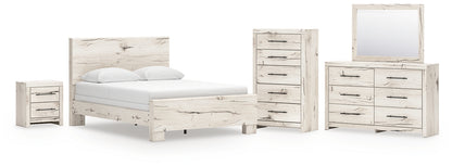 Lawroy Queen Panel Bed, Dresser, Mirror, Chest and Nightstand
