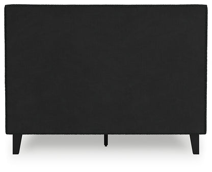 Cadmori Full Upholstered Bed with Mirrored Dresser