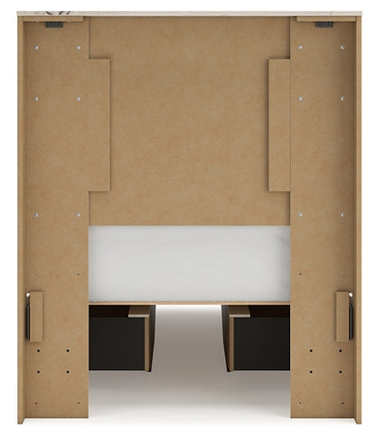 Lawroy Twin Panel Bed with Mirrored Dresser, Chest and Nightstand