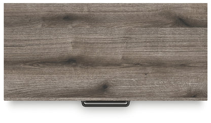 Graystorm King Panel Bed with Mirrored Dresser, Chest and Nightstand