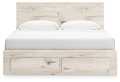 Lawroy King Panel Storage Bed with Mirrored Dresser, Chest and Nightstand